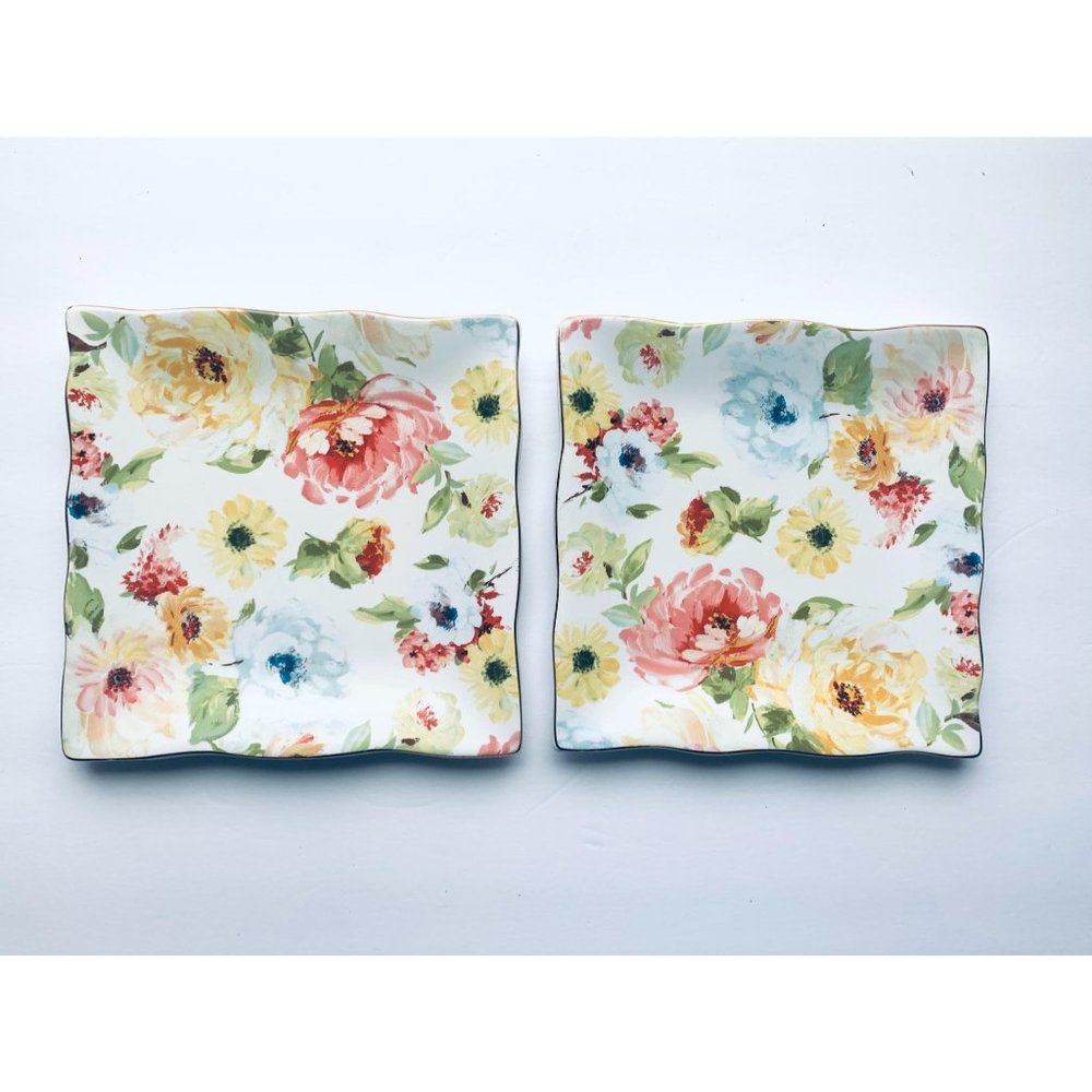 222 Fifth Georgette Rose Porcelain Square plate